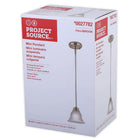 Project Source Fallsbrook 1 -Light Brushed nickel Traditional Etched glass Bell Mini Hanging Pendant Light