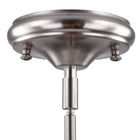 Project Source Fallsbrook 1 -Light Brushed nickel Traditional Etched glass Bell Mini Hanging Pendant Light