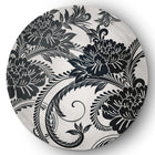 Barakah Chenille Floral Indoor / Outdoor Rug 5\' Round Rug