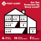 First Alert 10-Year Battery Battery-operated Photoelectric Smoke detector with Voice Alert
