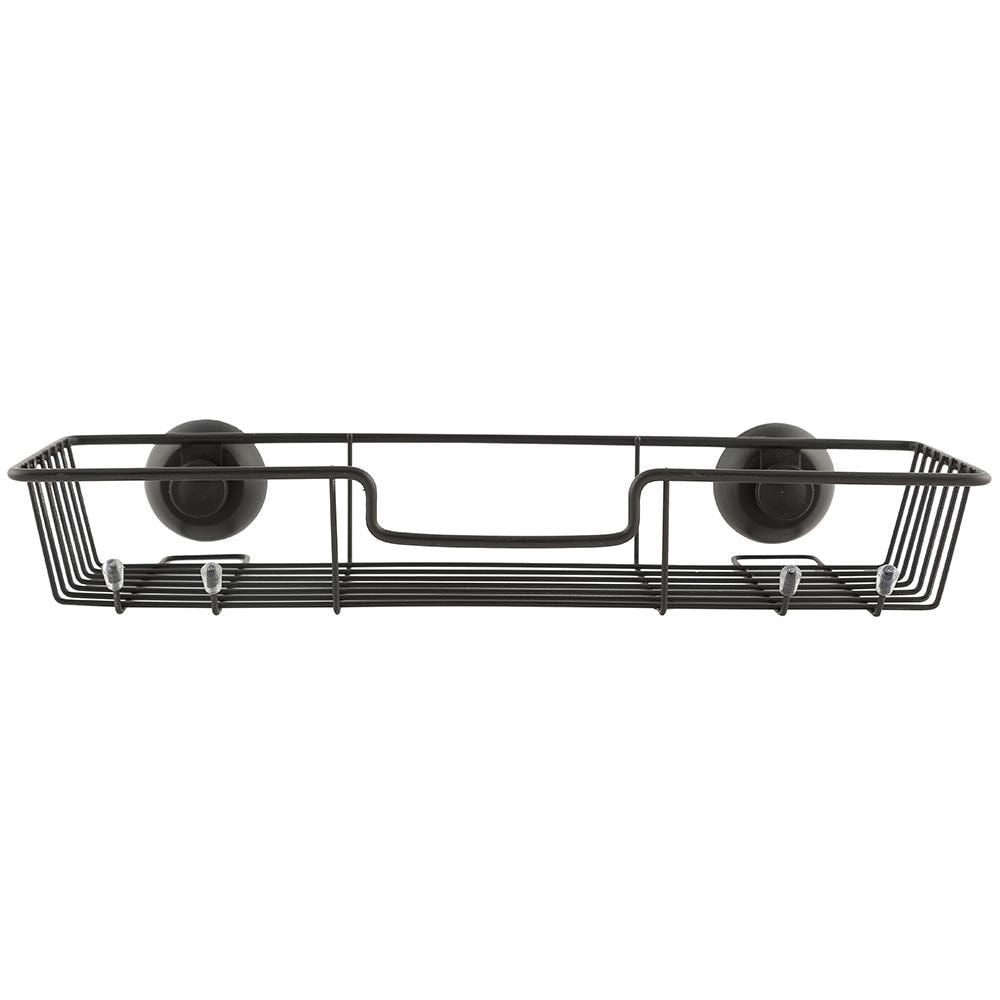 Style Selections Black Steel Bathtub Caddy 6.17-in x 5.512-in x 3.35-in