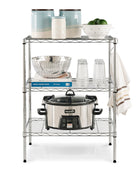 Style Selections 23-in W x 13.4-in D x 30.5-in H 3 -Tier Chrome Metal Wire Utility Shelving Unit