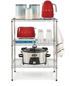 Style Selections 23-in W x 13.4-in D x 30.5-in H 3 -Tier Chrome Metal Wire Utility Shelving Unit