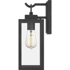 Quoizel Breitling 1 -Light 13.5-in H Matte Black Hardwired Outdoor Wall Light
