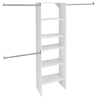 ClosetMaid BrightWood 5-ft to 10-ft W Tower system White Solid Shelving Wood Closet System
