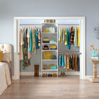 ClosetMaid BrightWood 5-ft to 10-ft W Tower system White Solid Shelving Wood Closet System