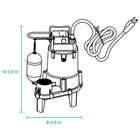 Zoeller 1/2-HP 115 -Volt 103-Gallon Cast iron Sewage sump pump