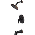 allen + roth Townley Oil rubbed bronze 1-handle 6.0-in Round Bathtub and shower Faucet with Valve (Single Function)