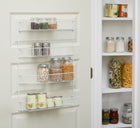 Style Selections 18.7-in W x 25.79-in H x 4.92-in D 4 -Tier Cabinet-mount White Metal Door organizer