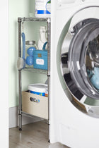 Style Selections 23-in W x 13.4-in D x 30.5-in H 3 -Tier Chrome Metal Wire Utility Shelving Unit