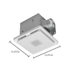 Homewerks 1.5-Sone 110-CFM White Decorative Lighted Bluetooth Compatibility Bathroom Fan