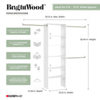 ClosetMaid BrightWood 5-ft to 10-ft W Tower system White Solid Shelving Wood Closet System