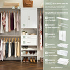 ClosetMaid BrightWood 5-ft to 10-ft W Tower system White Solid Shelving Wood Closet System