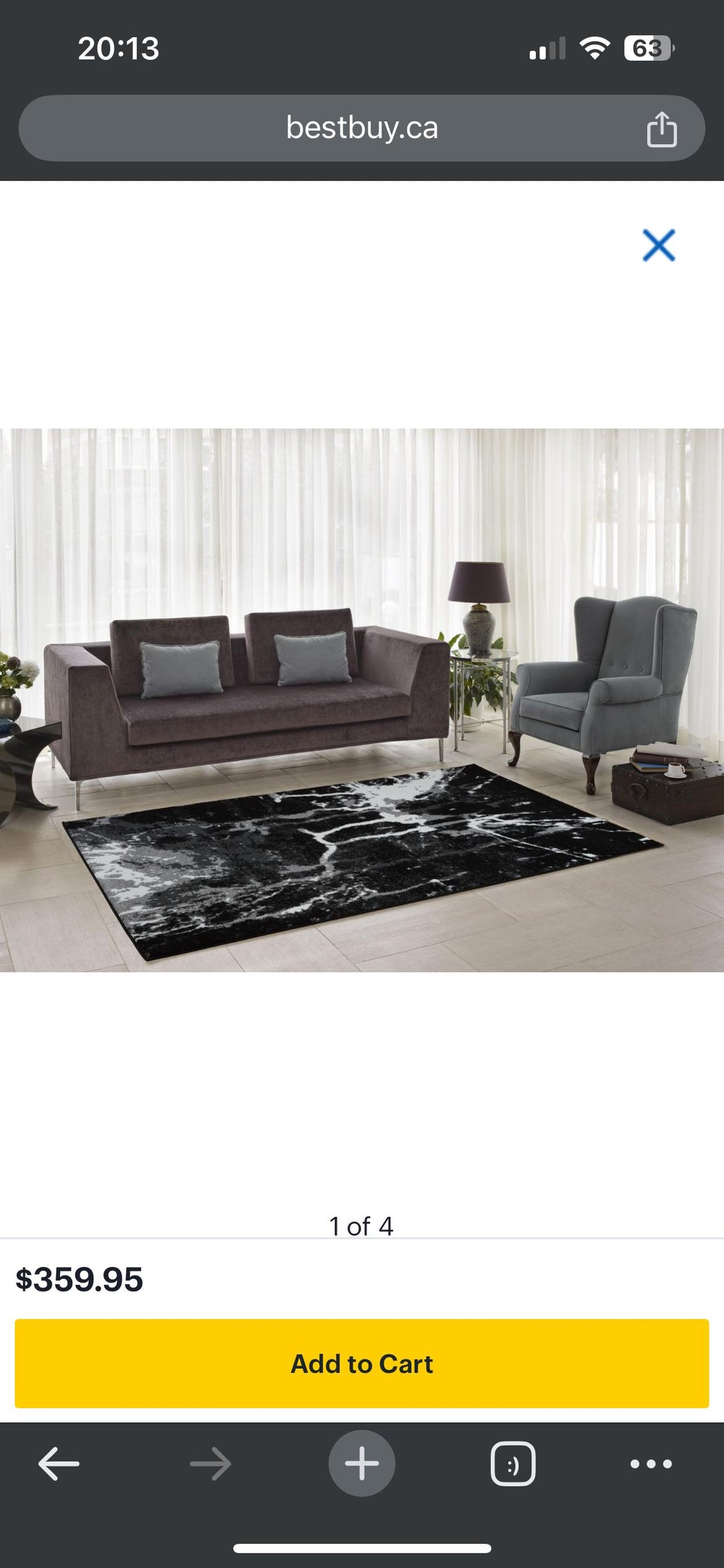Anise Black White Area Rug 80cm x 300cm