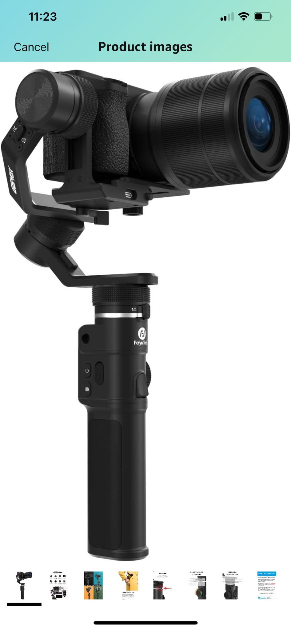 Feiyu G6 Max 3-Axis Handheld Gimbal 3-in-1 Stabilizer for DSLR Cameras, 2.65 lbs Capacity