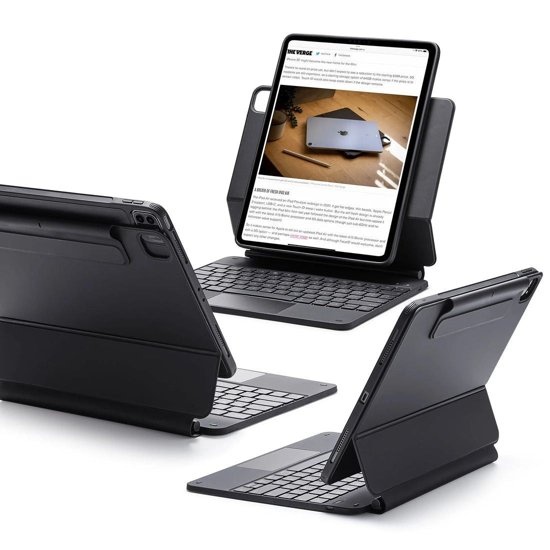 iPad Pro 12.9‚Ä≥ (6th/5th/4th/3rd Gen) Rebound Magnetic Keyboard Case 360 - US Layout-Charcoal Grey