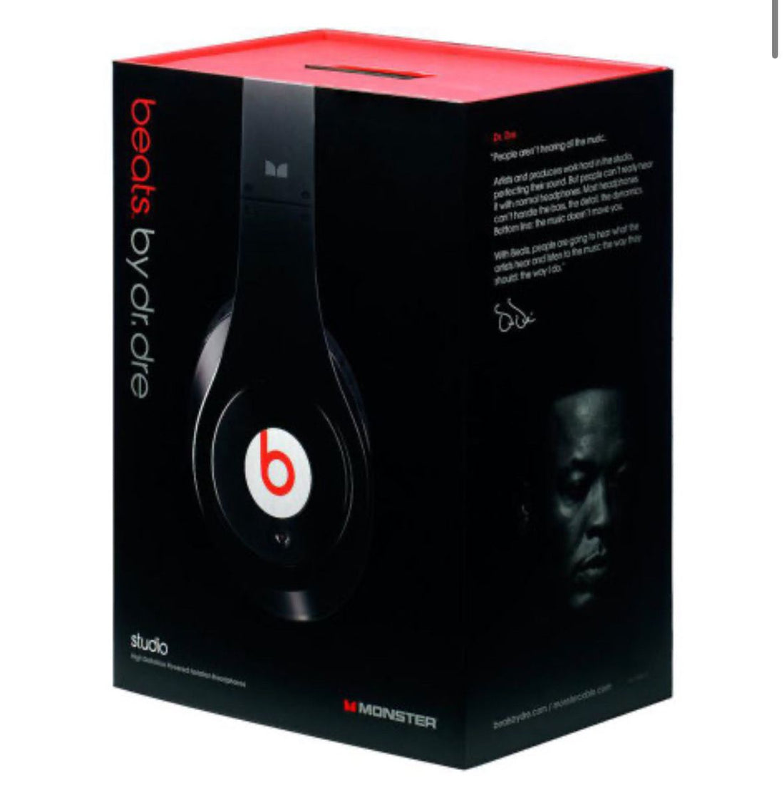Monster Beats by Dr Dre Studio Powered On Ear Headphones - Black