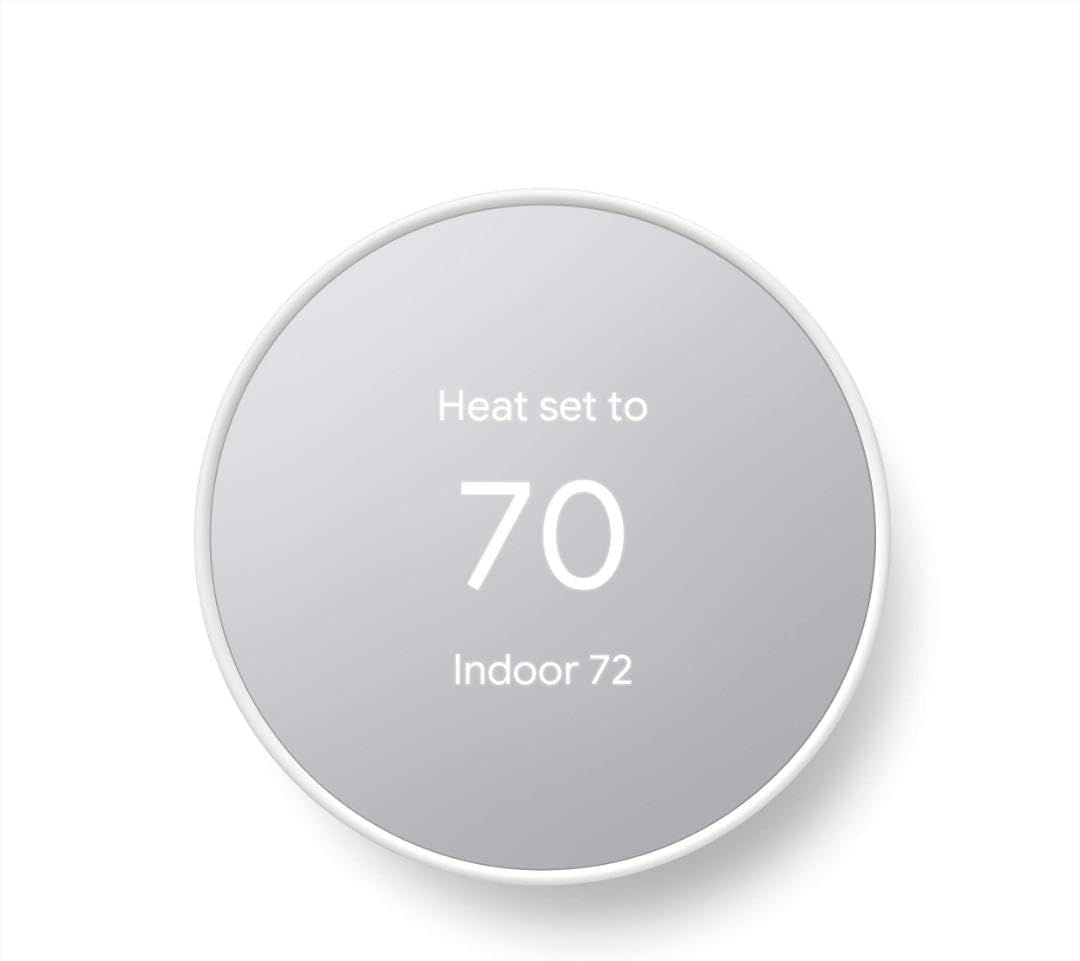 Google Nest Thermostat - Smart Thermostat for Home - Programmable WiFi Thermostat - Snow