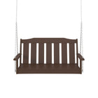 allen + roth by POLYWOOD Oakport 2 -person Mahogany Outdoor Swing