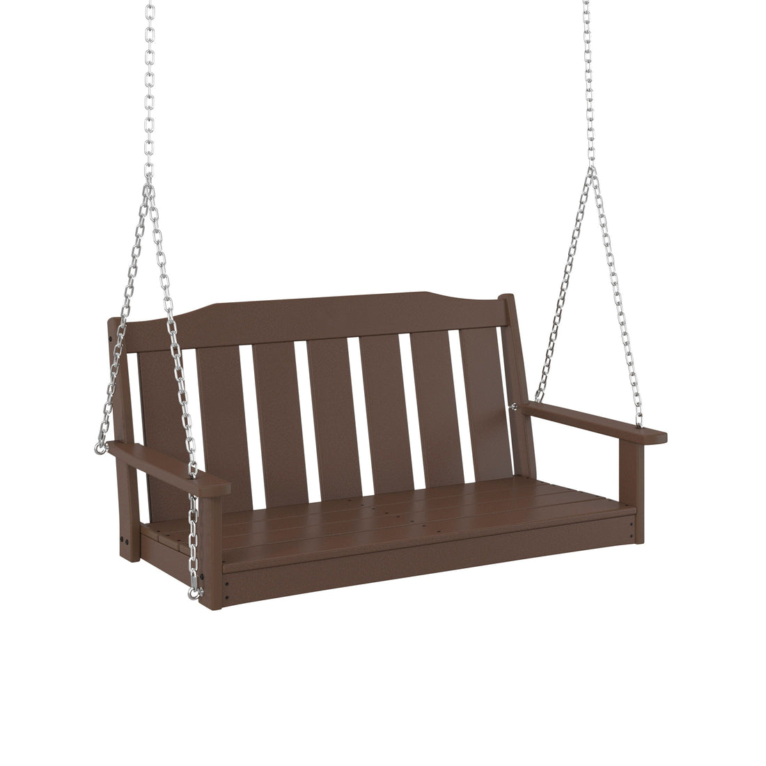 allen + roth by POLYWOOD Oakport 2 -person Mahogany Outdoor Swing