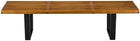 Nelson Walnut Wood Bench 48 W, Modern Bench, Entryway Bench with Sturdy Wood Frame for Hallway, Mudroom, Living Room