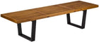 Nelson Walnut Wood Bench 48 W, Modern Bench, Entryway Bench with Sturdy Wood Frame for Hallway, Mudroom, Living Room