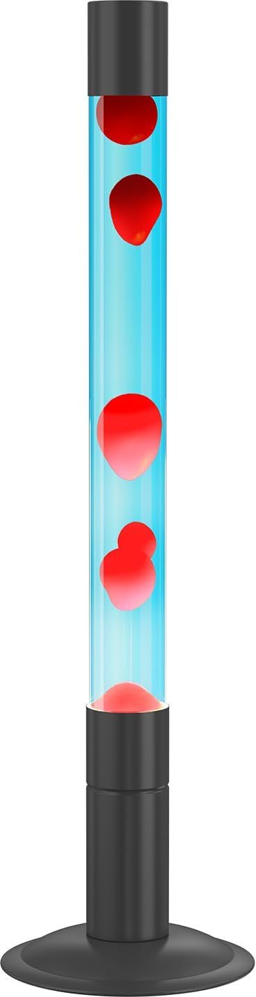 LKUA 30-Inch Relaxing Liquid Motion Lamps,Magma Lamps, Home Decor Living Room Office Bedroom Lamp for Adults, Teens, and Kid (Blue Water Red Wax)