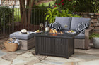 allen + roth 48-in W 40000 Maximum BTUs Steel Rectangle Liquid propane Fire pit table