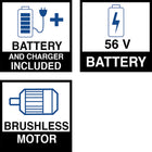 EGO POWER+ 56-volt 615-CFM 170-MPH Battery Handheld Leaf Blower 2.5 Ah Battery Included Charger Included