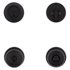 RELIABILT Baron Matte Black Exterior Single-Cylinder Deadbolt and Keyed Entry Door Knob Combo Pack