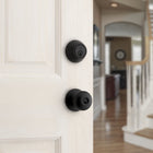 RELIABILT Baron Matte Black Exterior Single-Cylinder Deadbolt and Keyed Entry Door Knob Combo Pack