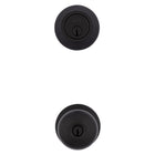 RELIABILT Baron Matte Black Exterior Single-Cylinder Deadbolt and Keyed Entry Door Knob Combo Pack