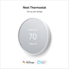 Google Nest Thermostat with Wi-Fi Compatibility - Snow