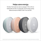 Google Nest Thermostat with Wi-Fi Compatibility - Snow