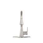 Project Source Ellesburg Stainless Steel Single Handle Deck-mount Pull-down Kitchen Faucet with Sprayer (Includes Deck Plate)
