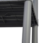 Project Source 34.75-in W x 15.06-in D x 52.625-in H 4 -Tier Gray Plastic Utility Shelving Unit
