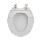 Project Source Plastic White Round Soft Close Toilet Seat