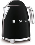 Smeg 50\'s Retro Style Kettle, 1.7L, 7 Cups, Automatic Shut Off, Black, KLF03BLUS