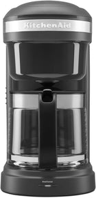 KitchenAid 12 Cup Drip Coffee Maker with Spiral Showerhead, Matte Charcoal Grey, KCM1208DG