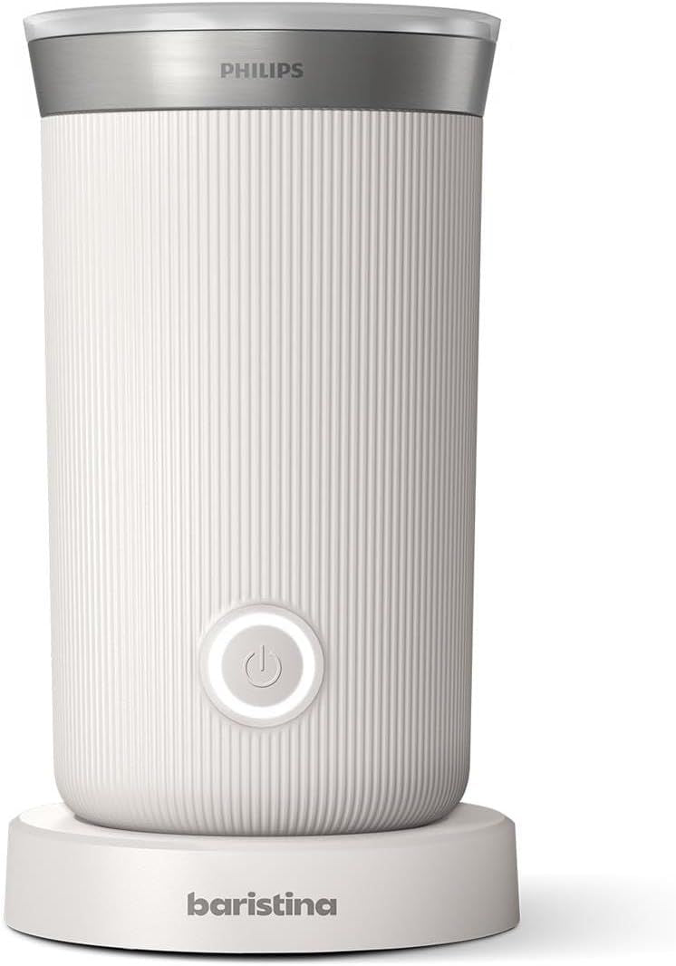 Philips Baristina Milk Frother - Foam Milk Perfectly​. Hot and Cold. Dairy and Non-Dairy. Easy to Clean. for Philips Baristina Espresso Machines. Milky White (BAR311/00)