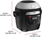 T-fal Multicook Actifry, Multicooker & Air Fryer with Automatic Stirring Paddle, 6 L / 6.3 Qt., Chrome
