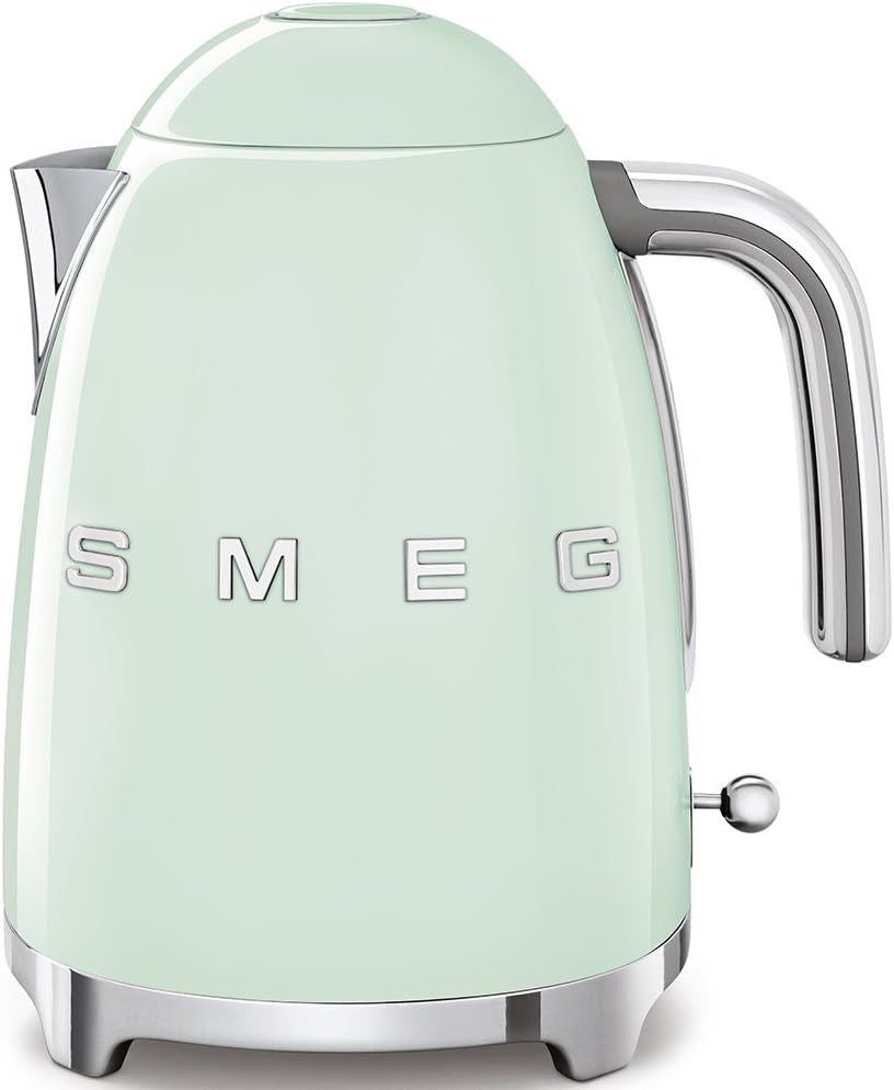 Smeg 50\'s Retro Style Kettle, 1.7L, 7 Cups, Automatic Shut Off, Pastel Green, KLF03PGUS