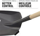 Garant GS117D Steel Snow Shovel for Winter, Square Shovel for Cutting Blocks, Wood Handle with D-Grip, Red