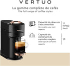Nespresso Vertuo Next Single Serve Coffee and Espresso Machine by De\'Longhi, Black with Rose Gold