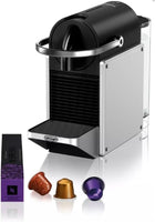 De\'Longhi Nespresso Pixie EN127.S, Fully Automatic Coffee Machine, One-Button Coffee Machine with Multi-Function, Welcome Set Included, Compact Design, 19 Bar Pressure, 1260W, Silver
