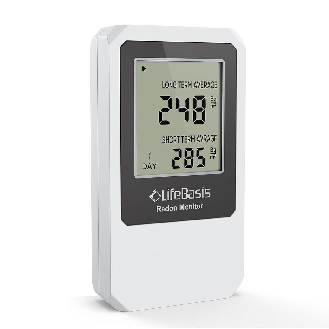 Life Basis Radon Detector for Home Radon Tester Portable with Large Screen Long and Short Term Radon Monitoring Battery Operated, Bq/m3