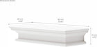 NovaSolo Furniture Floating Wall Shelf, Medium, Pure White Color