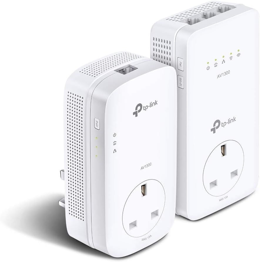 TP-Link TL-WPA8631P KIT V3 Wi-Fi Kit - Powerline adapter kit - GigE, HomePlug AV (HPAV), HomePlug AV (HPAV) 2.0, IEEE 19