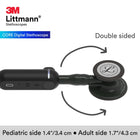 3M Littmann CORE Digital Stethoscope, Our Most Advanced Stethoscope Yet, Up to 40x Amplification*, Active Noise Cancellation, in-App Sound Wave Visualization, Black-Finish Chestpiece, 8480