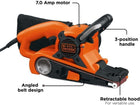 BLACK+DECKER Belt Sander with Dust Bag, 7-Amp, 3-Inch by 21-Inch (DS321)
